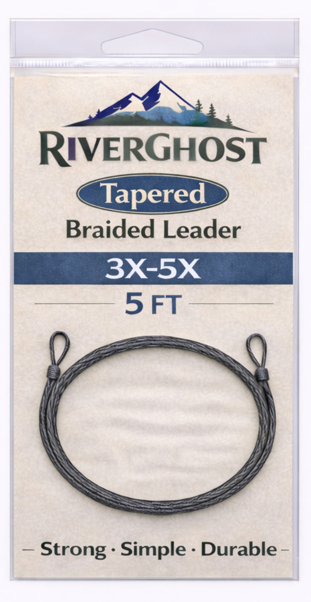 RiverGhost Braided Leader – 3X-5X